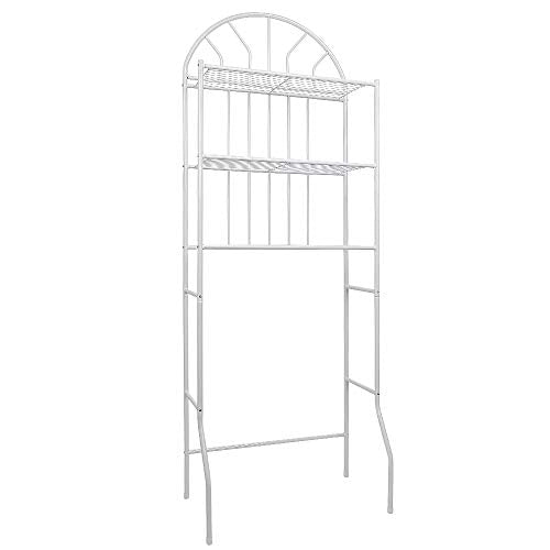 RELOVE Scaffale Multifunzione per Bagno Rack Mensole Salvaspazio, Organizer per Bagno, WC, Bidet e Lavanderia, 3 Ripiani Portaoggetti in Ferro, Portasciugamani (65 * 34 * 177cm (bianco))