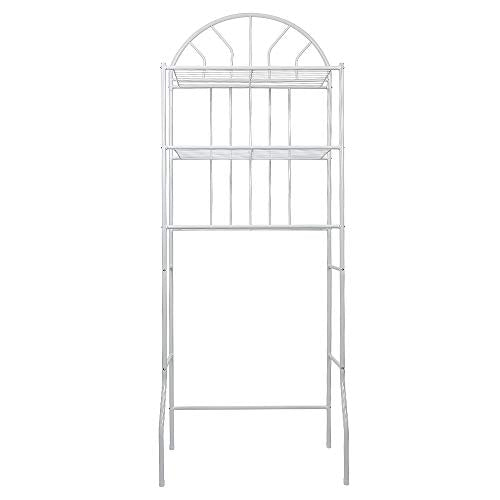 RELOVE Scaffale Multifunzione per Bagno Rack Mensole Salvaspazio, Organizer per Bagno, WC, Bidet e Lavanderia, 3 Ripiani Portaoggetti in Ferro, Portasciugamani (65 * 34 * 177cm (bianco))