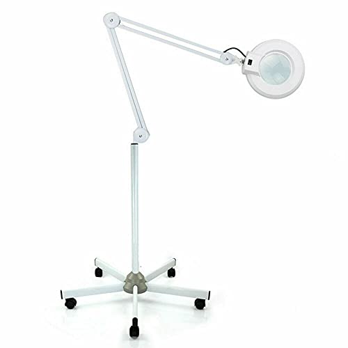 Futchoy Lampada con lente d'ingrandimento 5/8 diottrie lente d'ingrandimento per lampada cosmetica, 22 W 220V (5 pezzi)