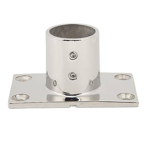 Fockety 316 Acciaio Inox Barca corrimano Fitting, 90 Gradi Rettangolare Base Mount Hand Rail Fitting per Barca a Vela tendalino, Barca ringhiera Hardware (90°32MM/1.3in)