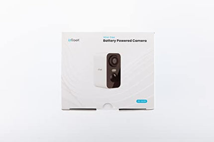 ieGeek 2K Telecamera Wi-Fi Interno/Esterno Batteria Senza Fili, Videocamera con Faro e Allarme,Visione Notturna a Colori, Rilevamento del Movimento Persona, Sirena,IP65,Audio a 2 Vie,SD/Cloud