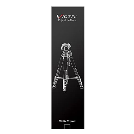 Victiv Treppiede per Fotocamera 182 cm Treppiede in Alluminio da Viaggio Treppiede Leggero e Compatto con Testa Girevole a 3 Vie per Riprese Panoramiche a 360 per DSLR YouTube Living Vlog -Arancia