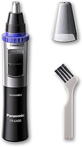 Panasonic ER-GN30-K503 Rifinitore di Precisione per Naso, Orecchie e Sopracciglia, Tagliapeli Resistente all'Acqua, Nero