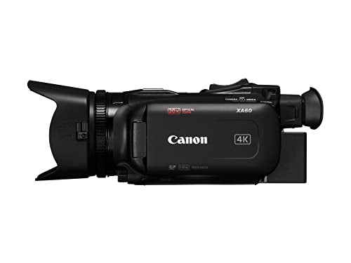 Canon videocamera XA60 4K (UHD Video Camera 20x Zoom, sensore CMOS 1/2,3 pollici, Auto Focus, stabilizzazione 5 assi, HDMI Output, display LCD 3,5 pollici, UVC Streaming)