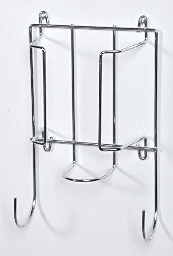 Handles And Ironmongery - Supporto per ASSE e Ferro da Stiro, per Montaggio su Porta o Parete, in Cromo Lucido