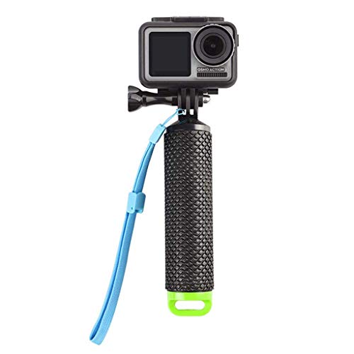 Galleggiante,Impugnatura Bastone Galleggiante Action Cam Handle Mount Grip per Hero 5/3 4 Session 3 Panasonic Lumix Nikon con Regolabile Cinturino Vite 78cm Nero