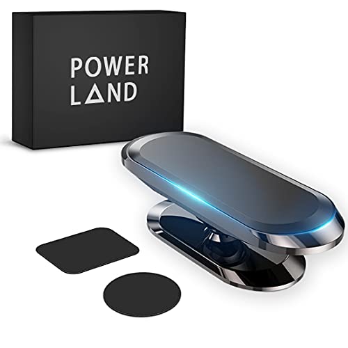 powerland Porta Cellulare Auto Magnetico, Universale Supporto Smartphone per Auto Supporto Telefono Macchina 360 ° di Rotazione per iPhone14/13/12/11, Samsung, Huawei Confezione regalo nera