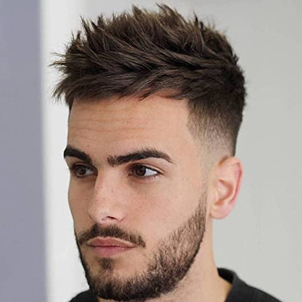 Parrucchino da uomo PU Front Pizzo Toupee Pezzi dei Capelli Umani europei per gli protesi capelli uomo 8×10 pollici sottile 0.06 cm Uomo Parrucca Sistema parrucchino Sostituzione in Marrone scuro…