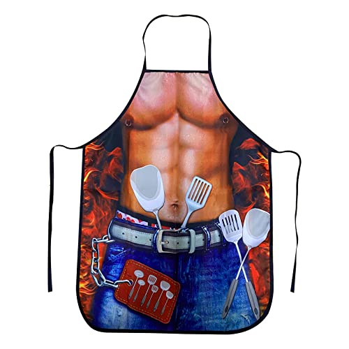 Cosysparks Grembiule Cucina Uomo Divertenti, Grembiule Uomo Divertenti Grembiule Sexy Cucina Grembiuli da Cucina Bbq Party Grembiule Adulto Per Gli Uomini Regalo (Stile 1)