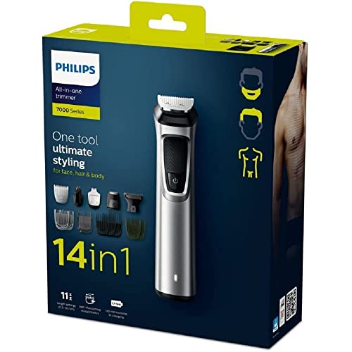 Philips MG7720 Groming Kit Serie 7000 Rifinitore Impermeabile 14 in 1 Barba, Capelli e Corpo