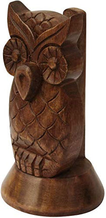 Kamla Seller Splendido porta occhiali in legno, elemento decorativo per casa o per la scrivania dell’ufficio Owl