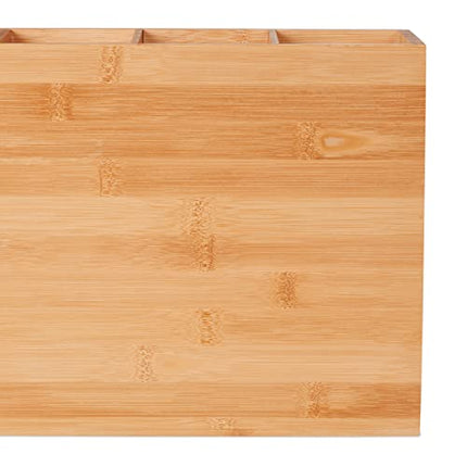Relaxdays Organizzatore Porta Bicchieri, Organizer 6 Scomparti per Caffetteria, 29,5x34,5x17 cm, Naturale