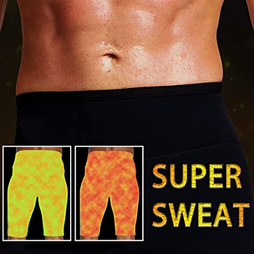 Martiount Pantaloncini Sauna per Uomo Body Shaper Pantaloncini Hot Sweat Shorts Pantaloni da Allenamento di Routine Pantaloni Dimagranti in Neoprene Dimagrante Slim Gym Esercizio Fitness M