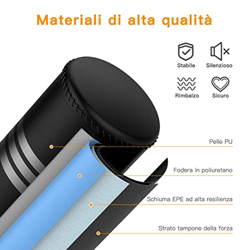 Dripex Sacco da Boxe da Terra Pesante 178cm Adulti ABS Base con 19 ventose Riempibile 80kg sabbia / 60kg acqua Pugilato Kickboxing