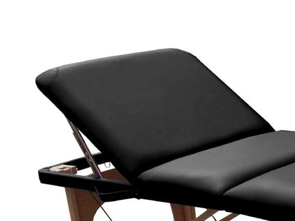 LETTINO MASSAGGIO 3 ZONE IN LEGNO PORTATILE -DIMENSIONE 180x56 CM-PESA SOLO 13,3KG CON ACCESSORI 14,5KG+ANGOLI ARROTONDATI E RINFORZATI+ PANNELLO REIKI - PER FISIOTERAPIA - NERO