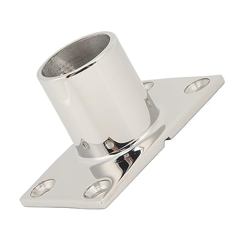 Fockety 316 Acciaio Inox Barca corrimano Fitting, 90 Gradi Rettangolare Base Mount Hand Rail Fitting per Barca a Vela tendalino, Barca ringhiera Hardware (90°32MM/1.3in)