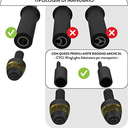 Winglights Fixed V3 Frecce per Bicicletta e Monopattino Elettrico | Freccia per E Scooter Indicatori di Direzione | Monopattino Adattore Venduto Separatamente | Impermeabile Facile a Installare