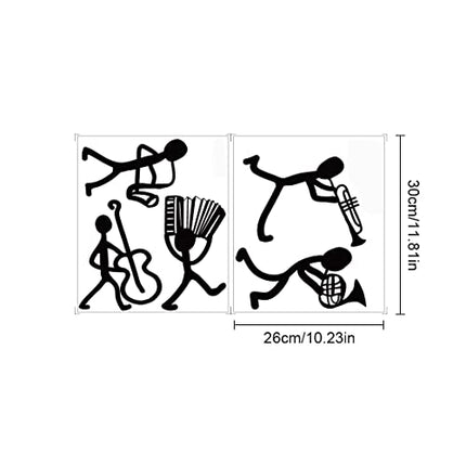 adesivo da parete con motivo a strisce nere nere per soggiorno di casa, adesivo da parete per camera da letto, adesivo da parete con decorazione murale