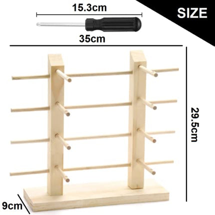XAVSWRDE Espositore per Occhiali Creativi Espositore Porta Occhiali 4 Strati Espositore per Occhiali da Sole in Legno Espositore da Scaffale per Occhiali per Esporre Occhiali e Gioielli Orologi