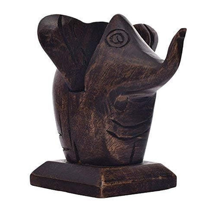 Ajuny - Supporto per Occhiali in Legno, a Forma di Elefante, per casa, Ufficio, Tavolo Decorativo