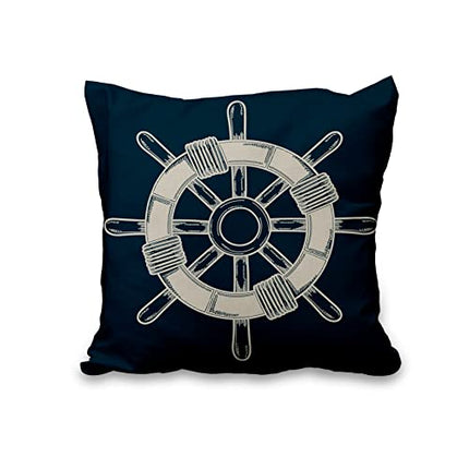 Aoihrraan 46x46cm Confezione Da 4 Copricuscini Divano Nautico Oceano Ancora Faro Barca A Vela Blu Navy Biancheria Quadrata Federe Per Cuscini Decorare In Lino Arredo Casa Giardino Camera Letto