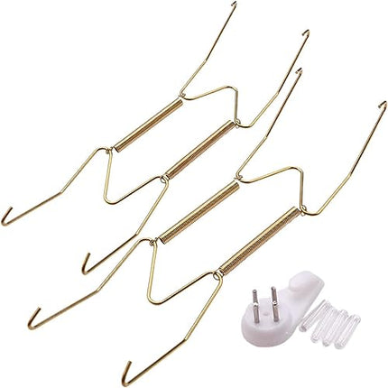 Tadipri Set da 4 pezzi 8 10 cm grucce per piatti da parete in acciaio inox compatibile piatti decorativi ganci per piatti diaplay Holder ganci da parete