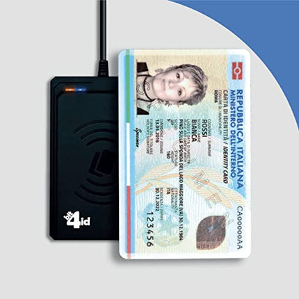 Bit4id Lettore CIE 3.0 per Carta d’Identità Elettronica, Tessera Sanitaria e Carte contactless miniLector CIE connessione USB e Compatibile con Windows, Mac, Linux