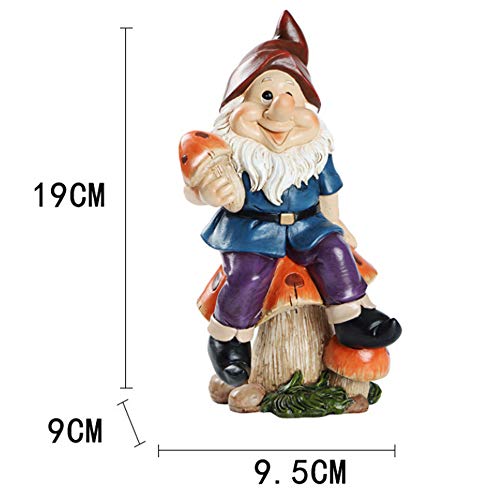 FGX Statua Del GNOME Del Giardino, Gnomettastic, Polyresina, Statua Del Giardino Nano Giardino Decorazioni Per La Casa, Accessori Per La Decorazione Del Giardino, Decorazioni, Compleanno (A)