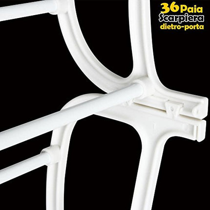 BAKAJI Scarpiera Salvaspazio Dietro Porta Muro Parete 12 Ripiani Slim Modulabile Altezza 183 cm Scaffale Organizer per Scarpe