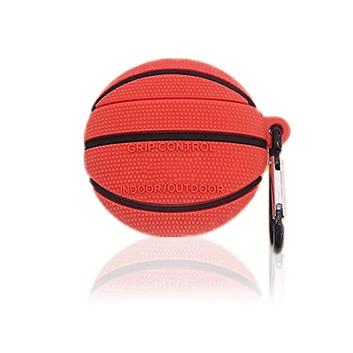 Viwind Cover AirPods 2 & 1 Generazione Custodia AirPods 2 1 Divertenti Silicone,3D Cartoni Animati AirPod 2 & 1 con Moschettone Portachiavi [Antiurto & Supporto Ricarica Wireless]-Basketball