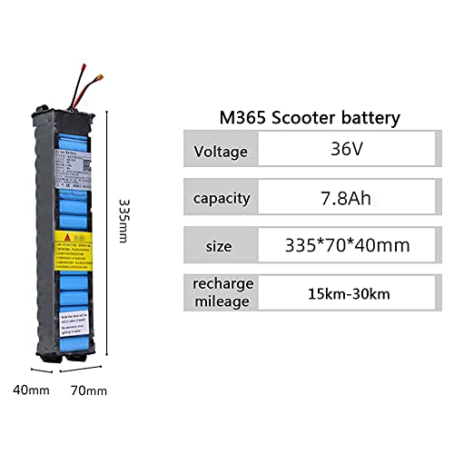 TGHY Batteria al Litio 36V 7.8Ah / 12,8Ah per Monopattino Elettrico M365 / PRO Batteria di Ricambio agli Ioni di Litio per Scooter Elettrico Pacco Batteria Ricaricabile,A