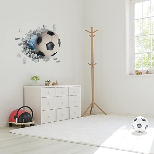 YunBey Adesivi da Parete 3D, Adesivi da Calcio Removibile, Adesivo Muro Decorativo Bambini, Calcio Stickers Murali per Camera da Letto per Ragazzi, Soggiorno