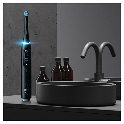 Oral-B Spazzolino Elettrico Ricaricabile iO 10 Nero, 1 Testina, 1 Custodia Da Viaggio ricaricabile, 1 Caricatore iO Sense + 1 Dentifricio Gengive & Smalto Pro-Repair Classico 75ml