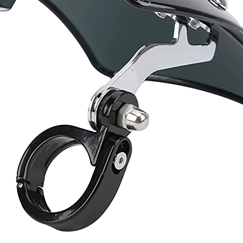 Cupolino Del Motociclo Parabrezza Universale Regolabile a 180 ° per Moto Parabrezza Accessori per Moto per Forcella Anteriore da 1,5-1,6 Pollici