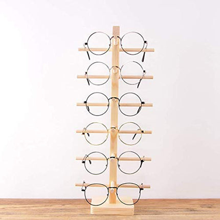 Justdolife Occhiali da Esposizione Creativi Occhiali da Sole in Legno Rack Occhiali Stand