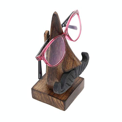 Indus Lifespace Supporto per occhiali da lettura a forma di baffo fatto a mano, regalo insolito per uomini e donne