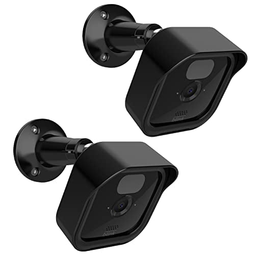 Tyeyober Blink - Supporto per fotocamera da esterni, regolabile da parete con custodia protettiva per fotocamera Blink Outdoor e sistema di telecamera di sicurezza interna (nero, 2 pezzi)