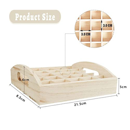 WishesMar 30 Slots Supporto per Oli Essenziali Organizzatore Mensola in Legno per Oil Aromaterapia e Profumati - Può Contenere Bottiglie di Olio Essenziale da 5ml,10 ml #A