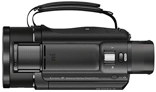 Sony FDR-AX53 Videocamera 4K Ultra HD con Sensore CMOS Exmor R, Ottica Grandangolare Zeiss 26.8 mm, Zoom Ottico 20x, Stabilizzazione Attiva a 5 Assi, Nero