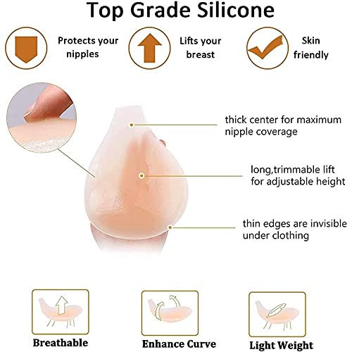 DIOB Invisilift Bra, Silicone Adhesive Lift Bra, Lily Lift Bra Conceal Lift Bra, Transparent Strap Tape Sticky Bras (DD)