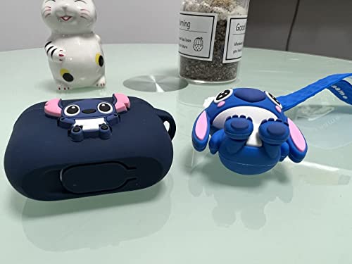 Derhom Airpods 3 - Custodia in silicone divertente carino alla moda, morbida pelle di copertura, compatibile con Apple Airpods 3 con portachiavi [cartone animato con serie di bambole] (Stitch)