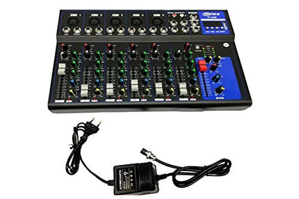 BES SRL Mixer Controller Audio Professionale 7 canali USB Karaoke mp3 dj F7 USB