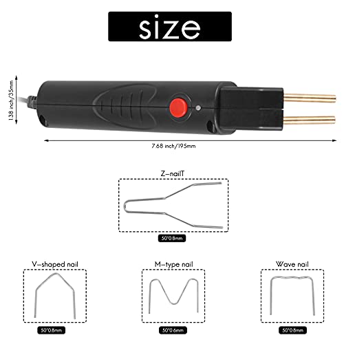 Hot Tappo di Plastica per Auto Paraurti Kit di Riparazione Strumento di Saldatura Saldatrice per Riparazioni Professionale, 200 Pezzi Stapler Spina UE