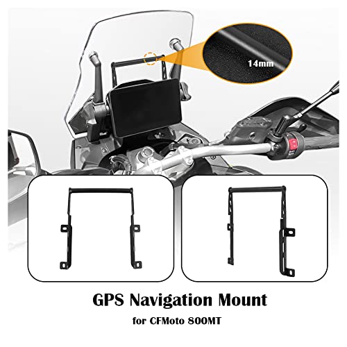 Fayedenicy Supporto per navigatore GPS per moto Supporto per smartphone Supporto per telefono cellulare Smart Navigatore Kit staffa 14MM Sostituzione per CFMoto CF Moto CF-Moto 800MT 800 MT 2021-2022