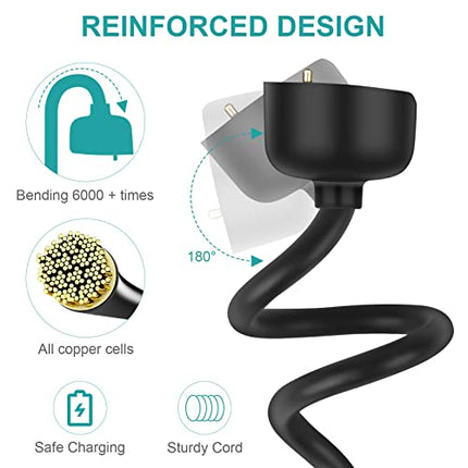 Ainiv Caricatore Compatibile Con Xiaomi Mi Band 5 / Mi Band 6 / Mi Band 7, Cavo Di Ricarica USB Compatibile Con Cinturino Smart Xiaomi Mi Band 5/6/7 Con Fascette Di Fissaggio