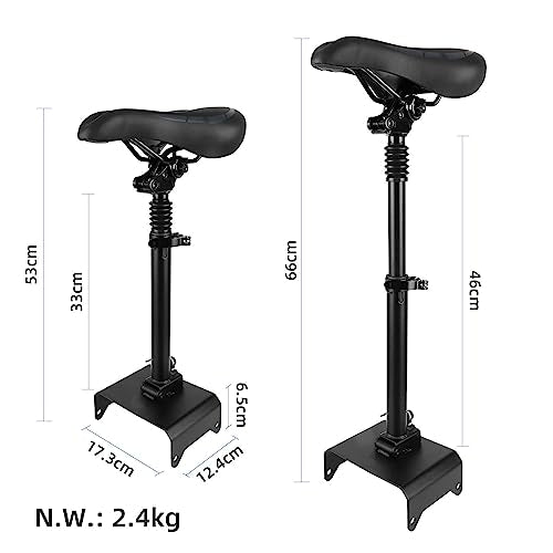 RiToEasysports Sella del Sedile, Monopattino Elettrico Nero Regolabile Sella del Sedile Comoda e Ammortizzante per Segway Ninebot F20 F25 F30 F40