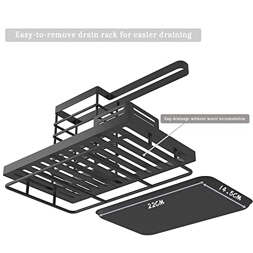 Porta Spugne Lavello Cucina, Organizer Lavello Cucina Porta Detersivi, Multifunzionale per Lavello da Cucina, Cucina Accessori uUtili x la Casa con Porta Utensili e Vassoio di Raccolta