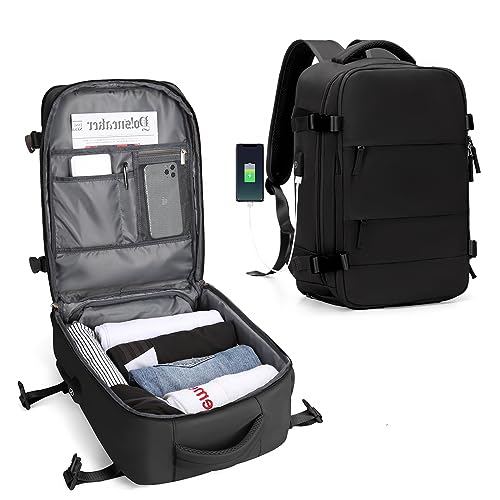 SZLX Zaino da viaggio grande da donna da viaggio zaino da escursionismo sportivo da esterno impermeabile zaino da scuola casual laptop da 14 pollici con porta di ricarica USB scomparto per scarpe