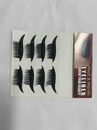 Adesivi Per Eyeliner Con Ciglia, Ciglia Finte Adesivi Per Eyeliner, Adesivi Per Ciglia E Eyeliner, Adesivi Per Ciglia Finte, Ciglia Finte Adesivi Per Ciglia, 3D Ciglia Lunghe E Spesse, 4 Paia