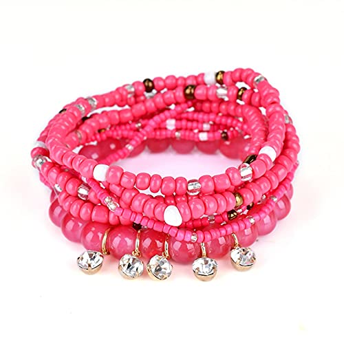 allforyou Braccialetti di Gioielli Bohemian Set per Le Donne Boho Tassel Charm Multistrato Perline Bracciale Braccialetto Polseras Pulseras Mujer Femme Bijouterie